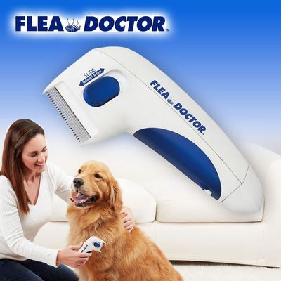 Hallupets Dog Pet Electric Flea Comb Remover Electric Flea and Tick Comb. مشط كهربائي للبراغيث والقراد