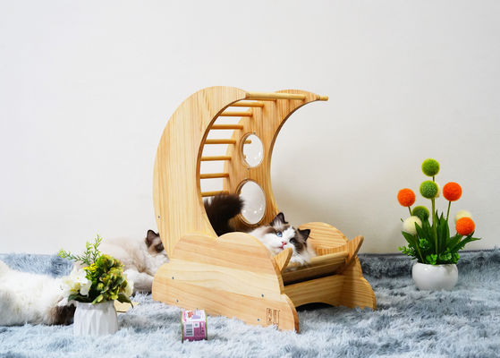 Hallupets Cat Scratcher House Pet Condo Cat Bed Wooden Bed Tree House