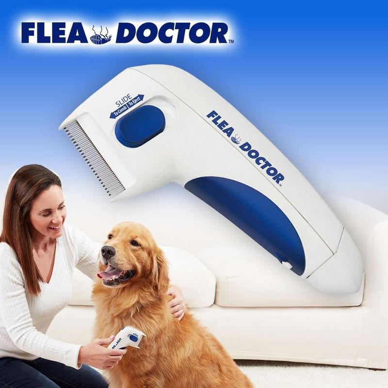 Hallupets Dog Pet Electric Flea Comb Remover Electric Flea and Tick Comb. مشط كهربائي للبراغيث والقراد