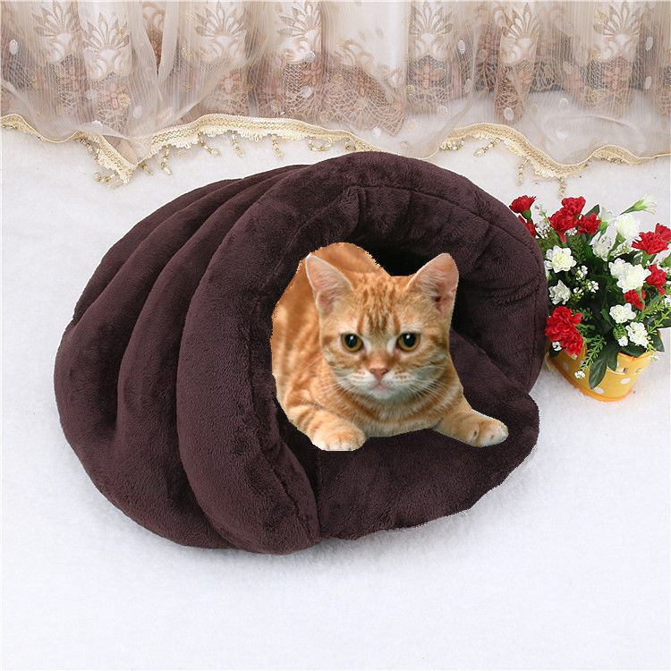 Fashion Cat Nest نفق سرير مريح للحيوانات الأليفة للقطط الدافئة الناعمة سرير كهف القط