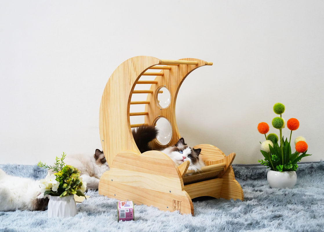 Hallupets Cat Scratcher House Pet Condo Cat Bed Wooden Bed Tree House
