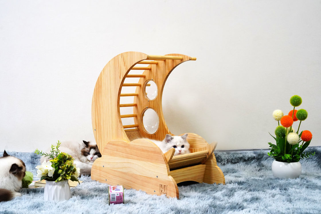 Hallupets Cat Scratcher House Pet Condo Cat Bed Wooden Bed Tree House