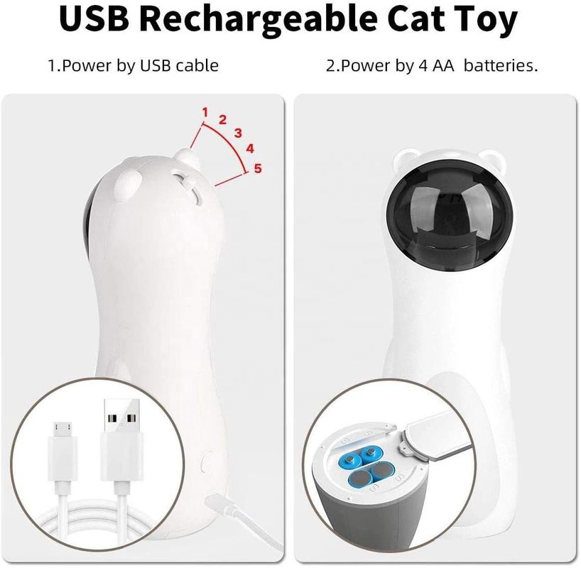 لعبة القط الليزرية التفاعلية الأوتوماتيكية للقطط USB لشحن لعبة القط مؤشر الليزر الآلي
