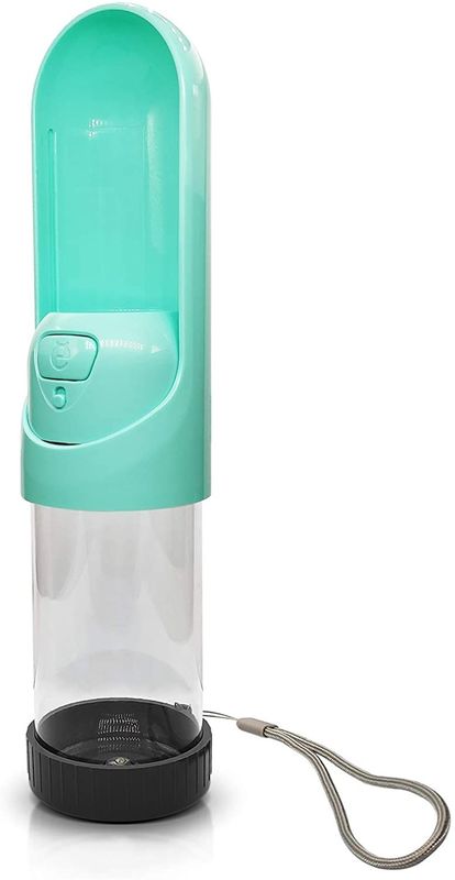 موزع مياه محمول قابل للطي للكلاب والحيوانات الأليفة زجاجات H2O خالية من BPA 10 أونصة 300 مل