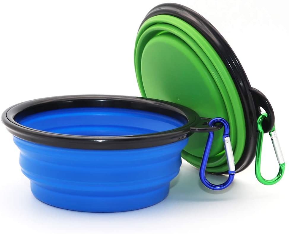 TPE ABS Carabiner Dog Water Bowl Dog Feeder طوي للحيوانات الأليفة